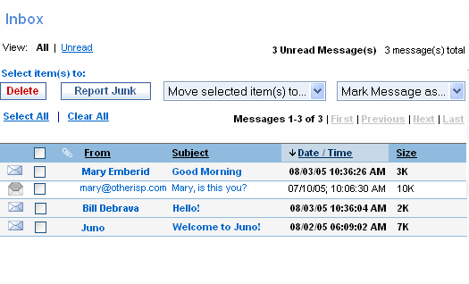 juno web mail